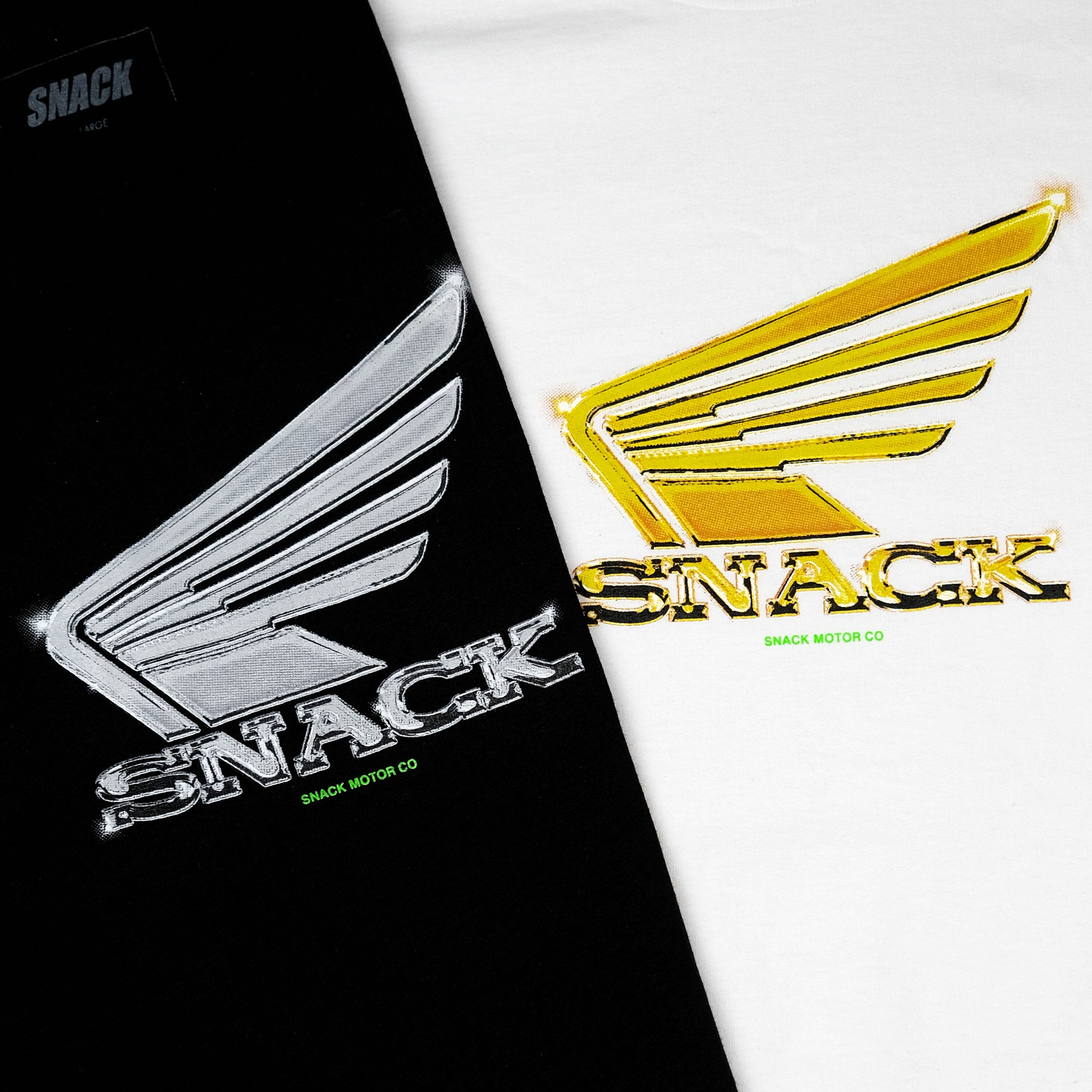 Snack Chrome Wings T-Shirt Bianca Cotone