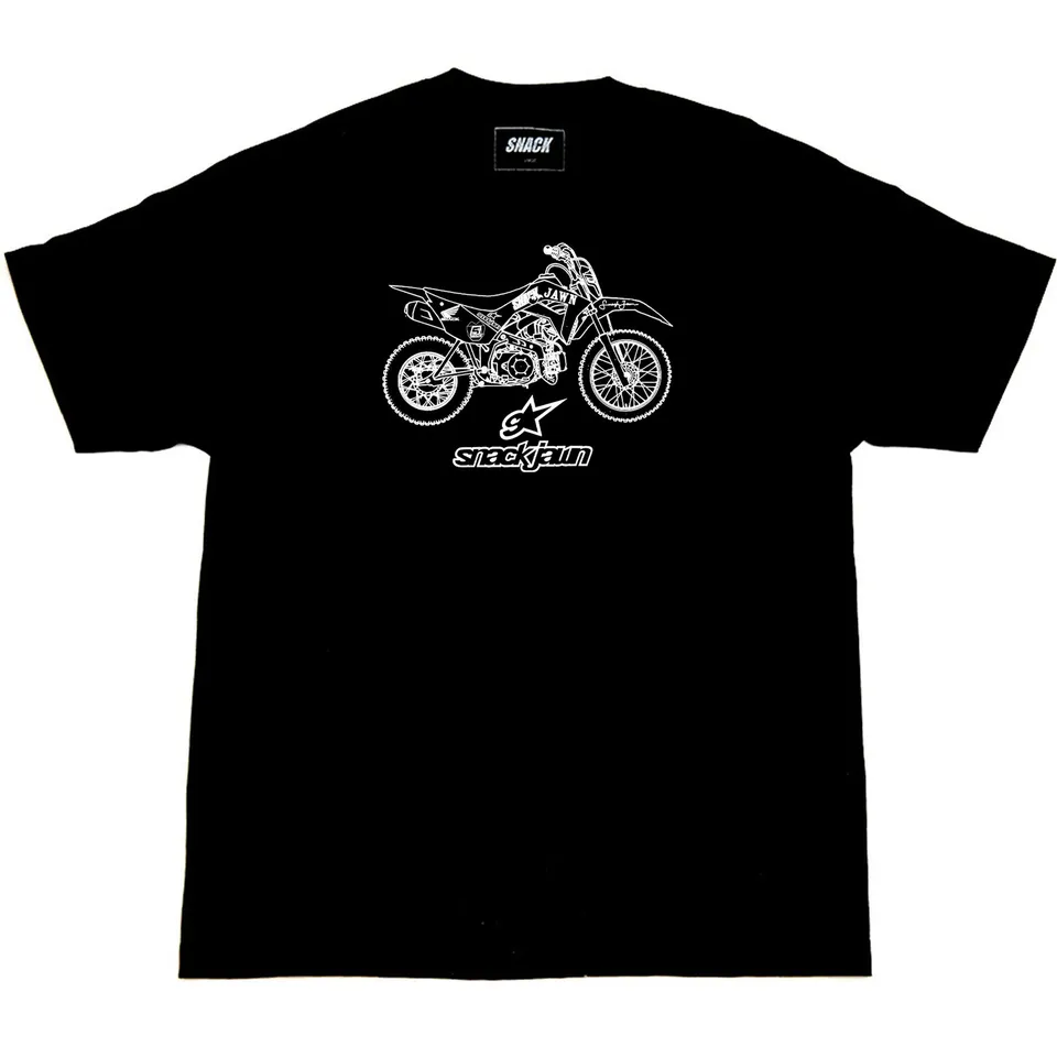 Snack Jawn Pit Bike t-shirt nera cotone