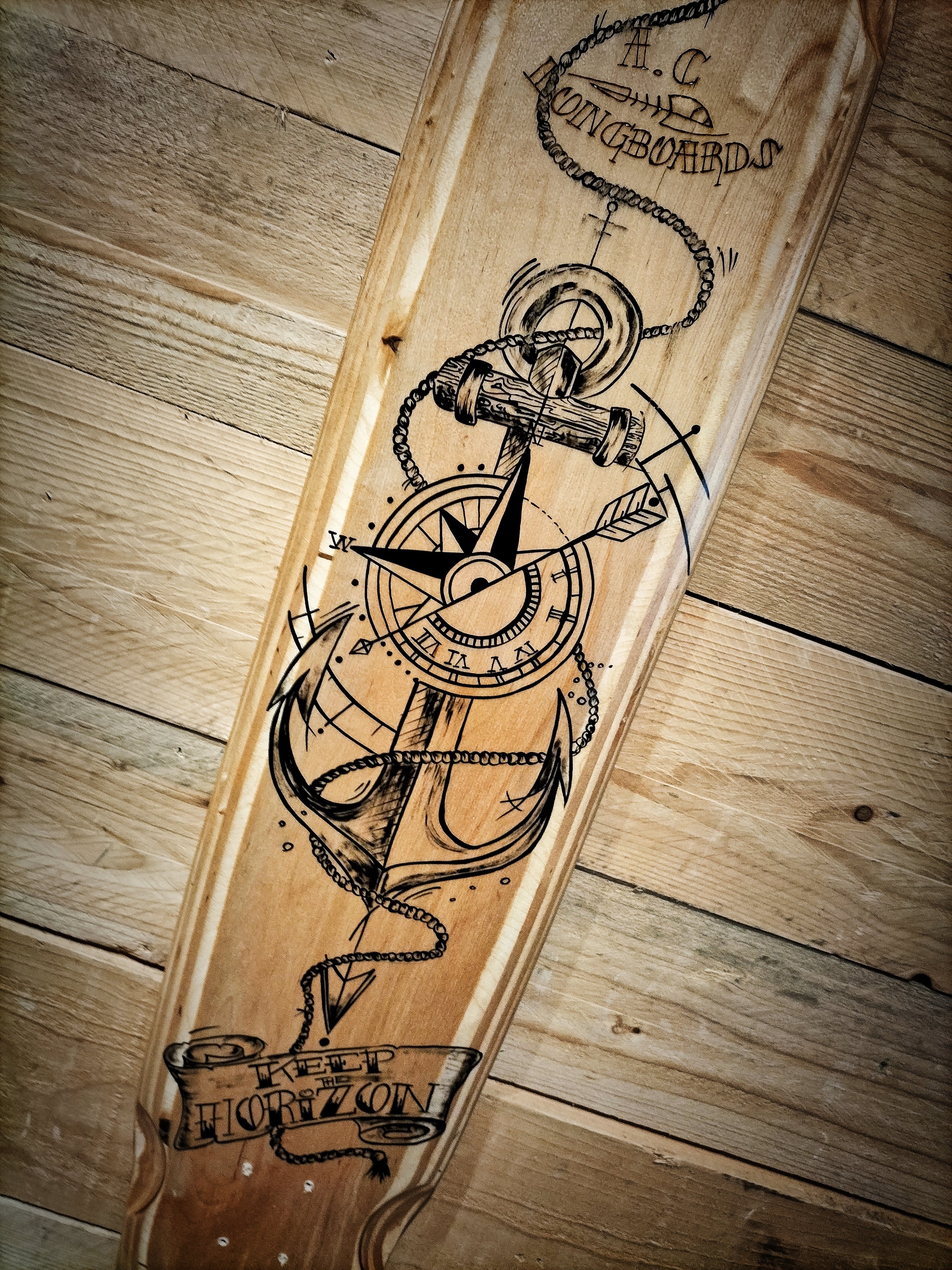 AC Longboards Dancing Horizon Twin Banana 46" Bamboo