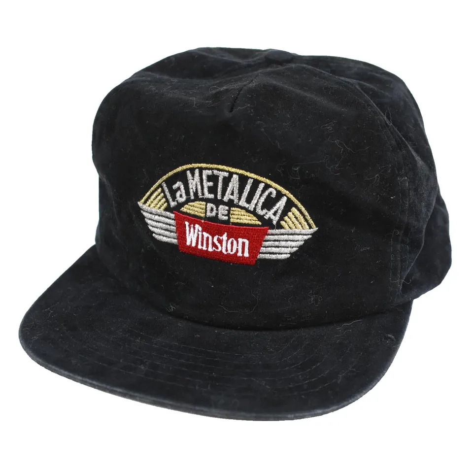 Winston cappellino snapback nero ricamato vintage