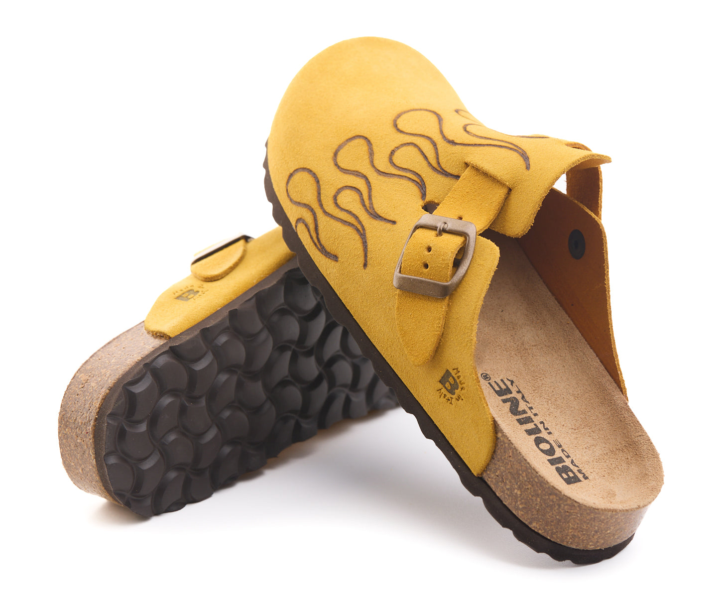 AC Longboards 1900 Girasole Fiamme sabot pelle lupo