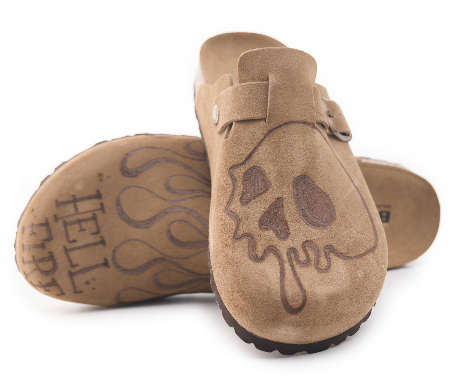 AC Longboards 1900 Arachide Hell Fire sabot pelle nabuk