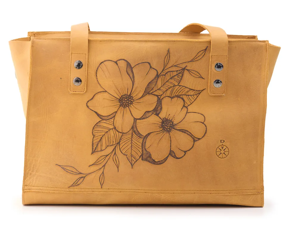 AC Longboards Shopping Bag Fiori shopper pelle floreale