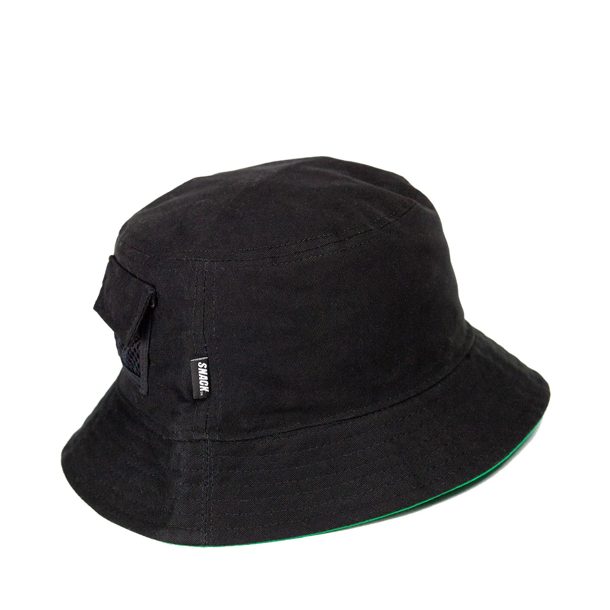 Snack Lick Shot bucket hat nero verde reversibile