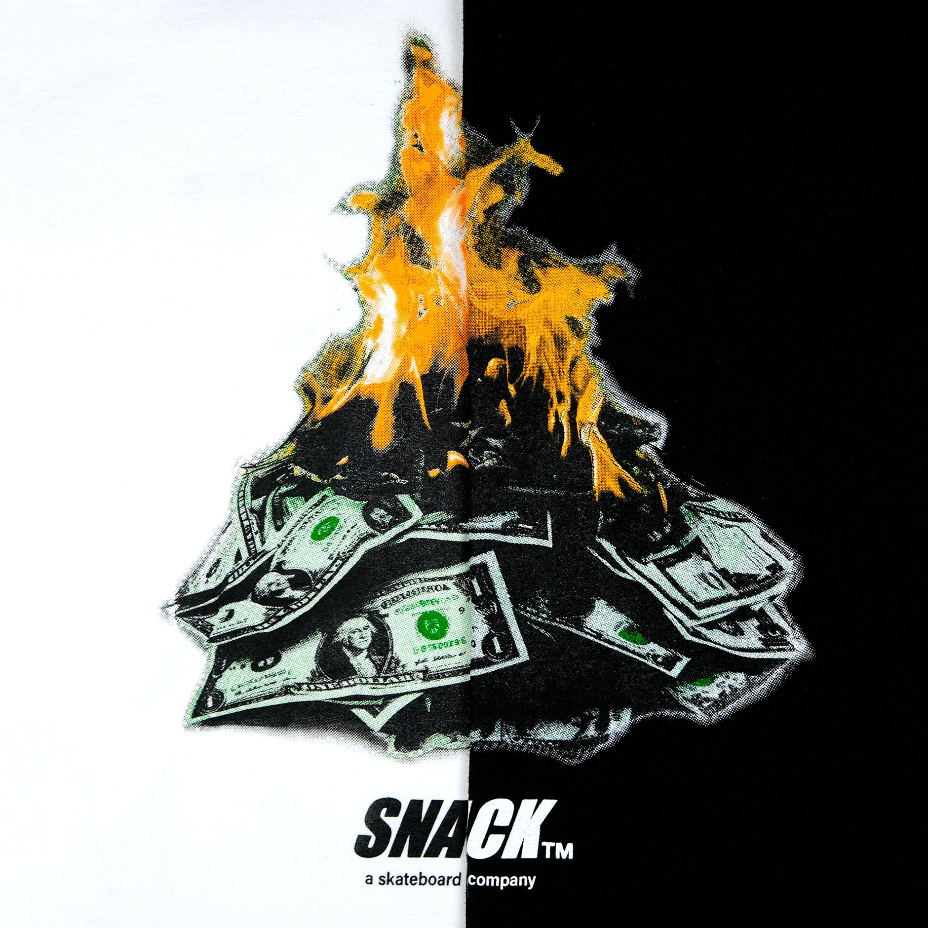 Snack Burning Money maglietta nera cotone L