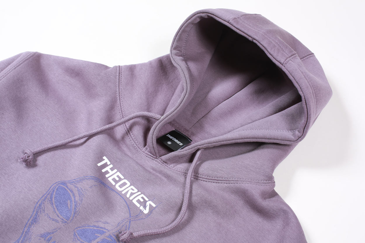 Theories Outer Space felpa con cappuccio lavanda cotone