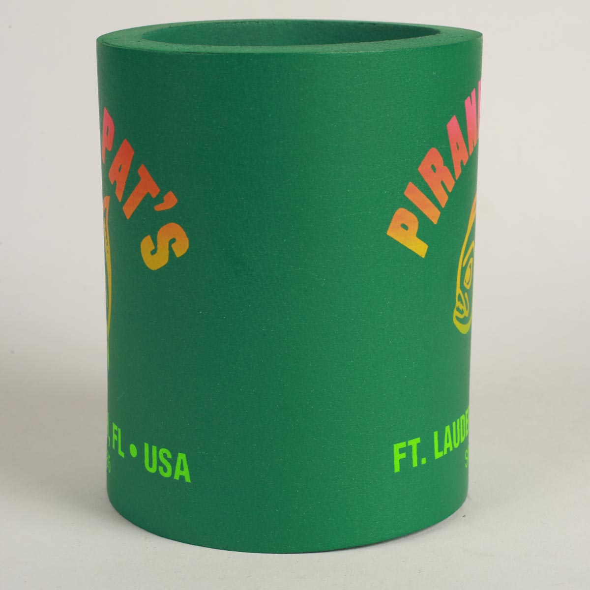 Piranha Pat's Koozie porta lattina vintage Pompano