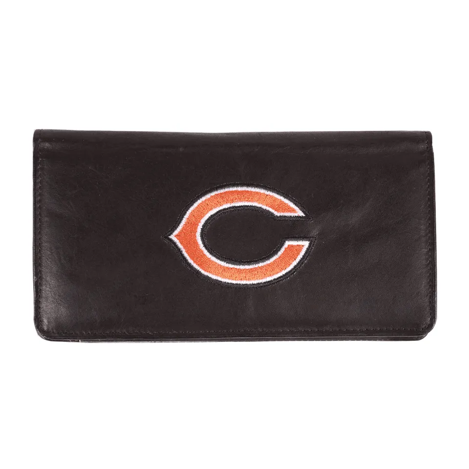 Chicago Bears Organizer portafoglio in pelle nero