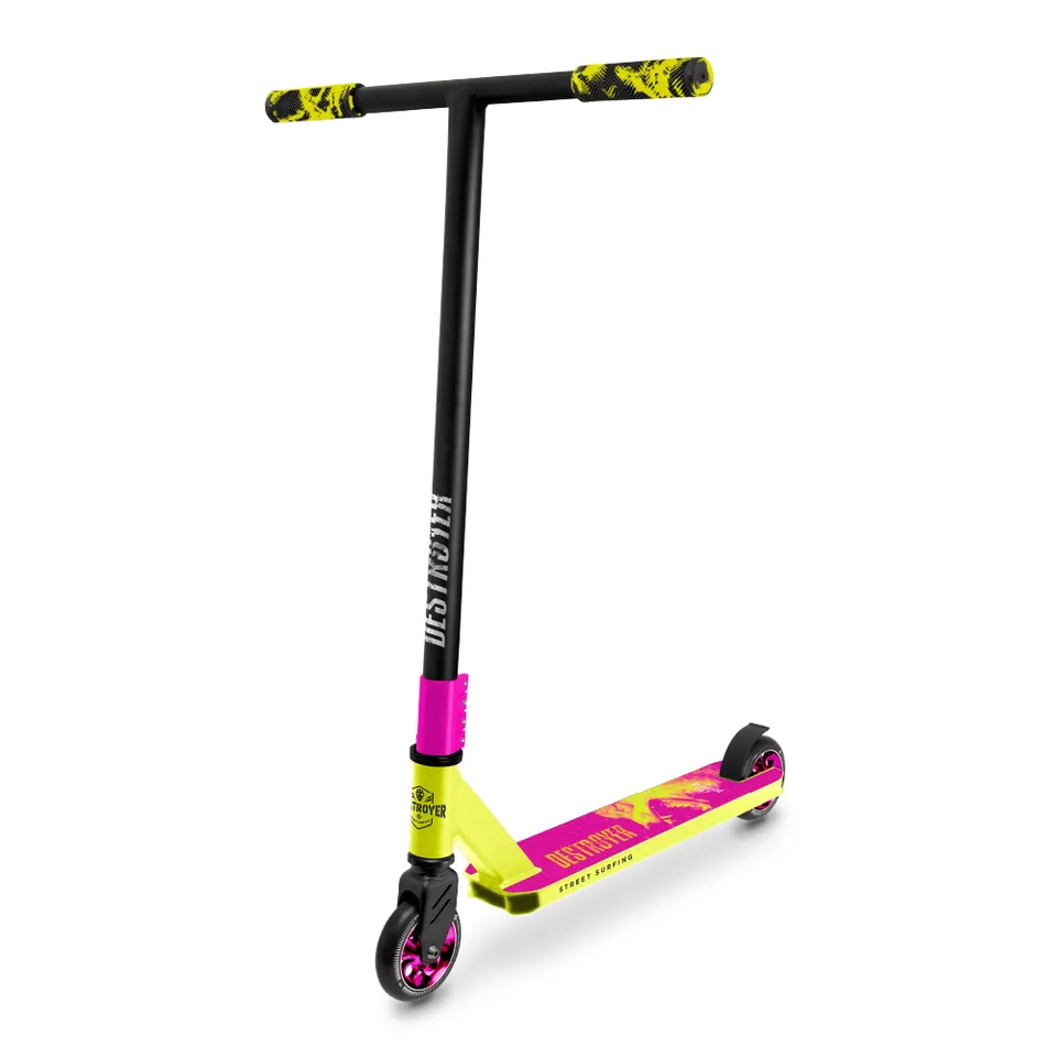 Street Surfing Destroyer Mad Wolf monopattino stunt giallo 100 mm