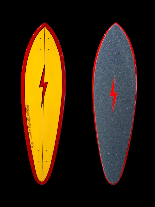 AC Longboards Lightning Bolt yellow longboard 31,1” betulla