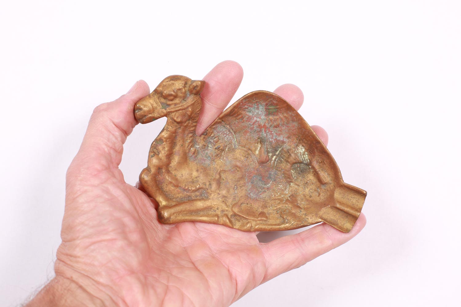 Camel posacenere vintage ottone deserto pesante