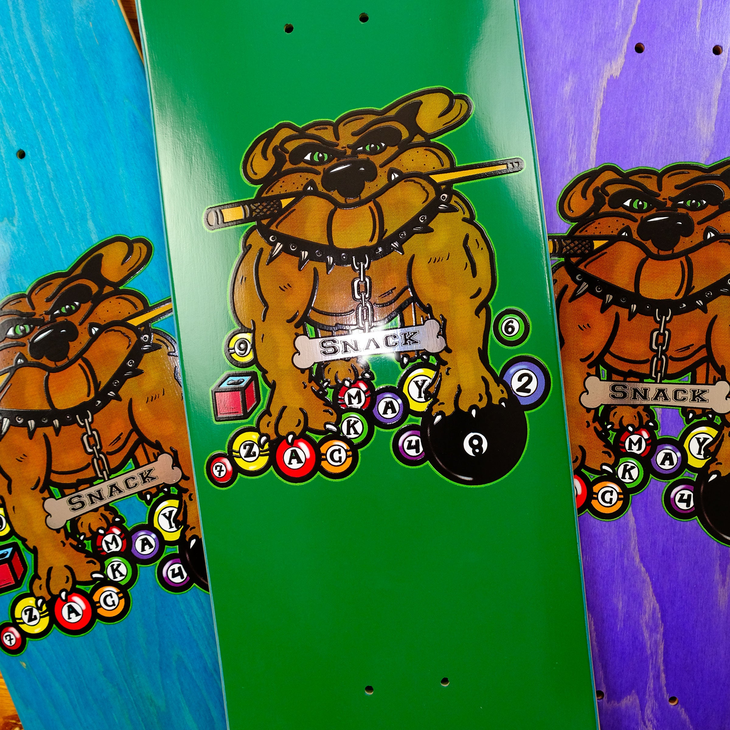 Snack May Billiards Bully tavola skate 8.25 verde