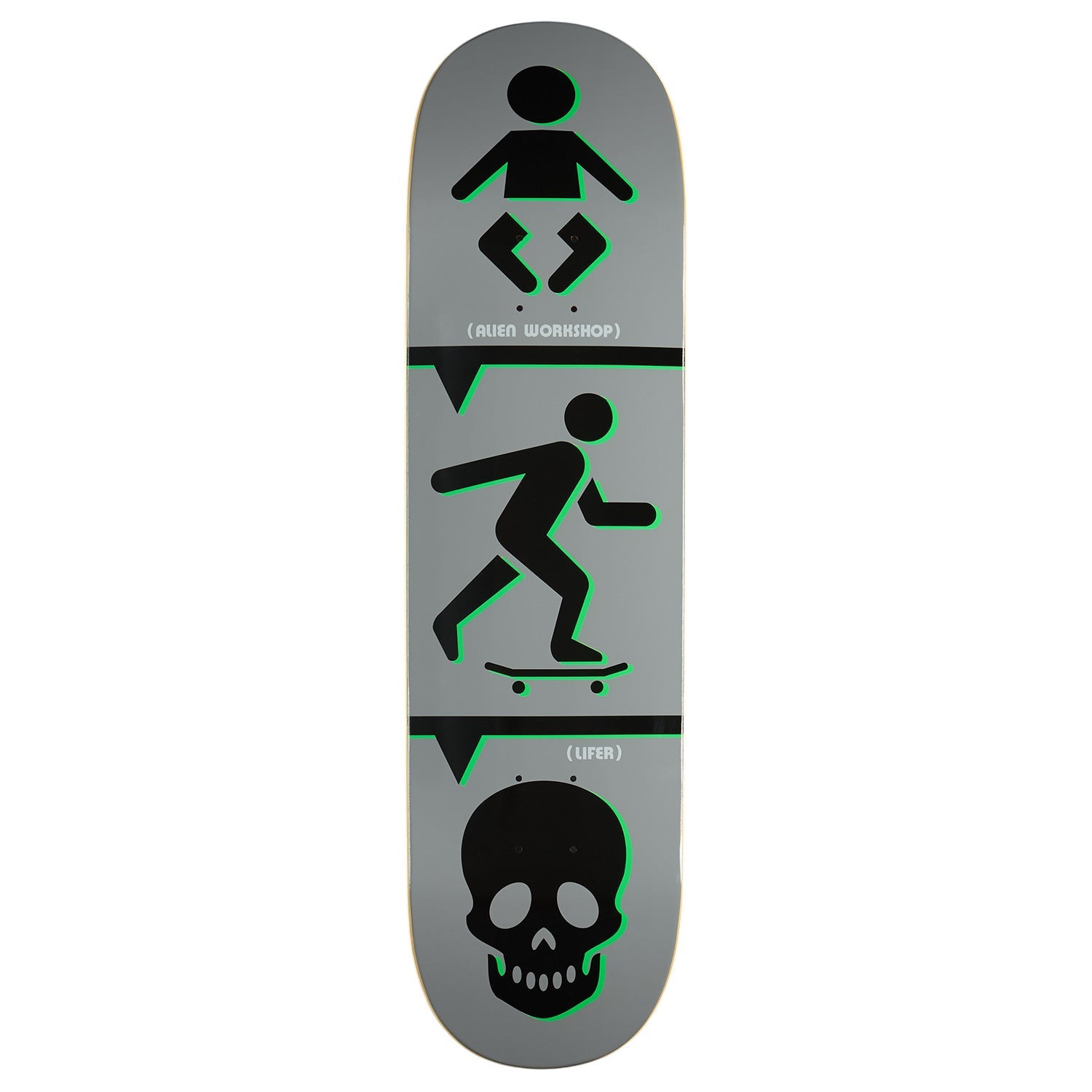 Alien Workshop Lifer tavola skate 8.44" grigia acero
