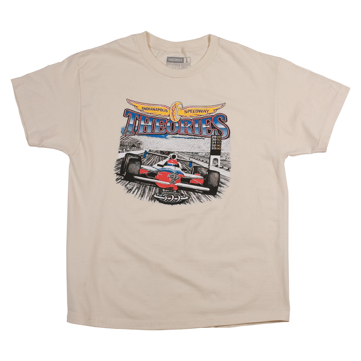 Theories Speedway t-shirt crema cotone pesante