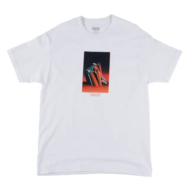 Traffic On The Beach t-shirt bianca M cotone