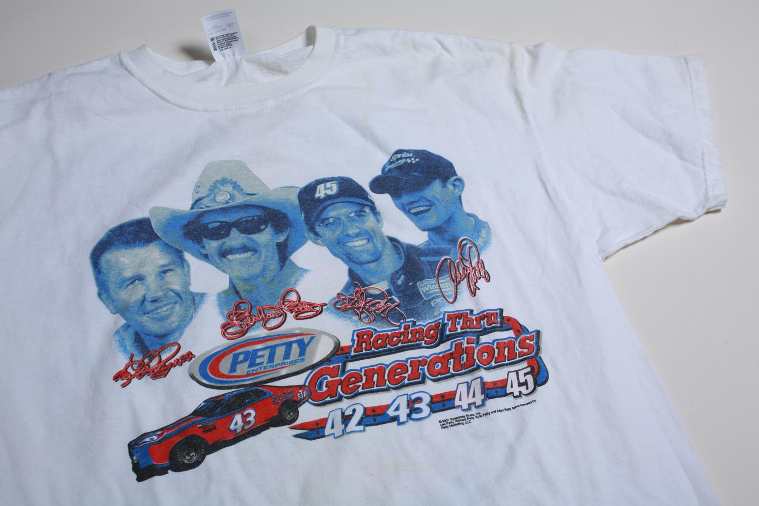 Petty Generations Nascar maglietta vintage bianca XL