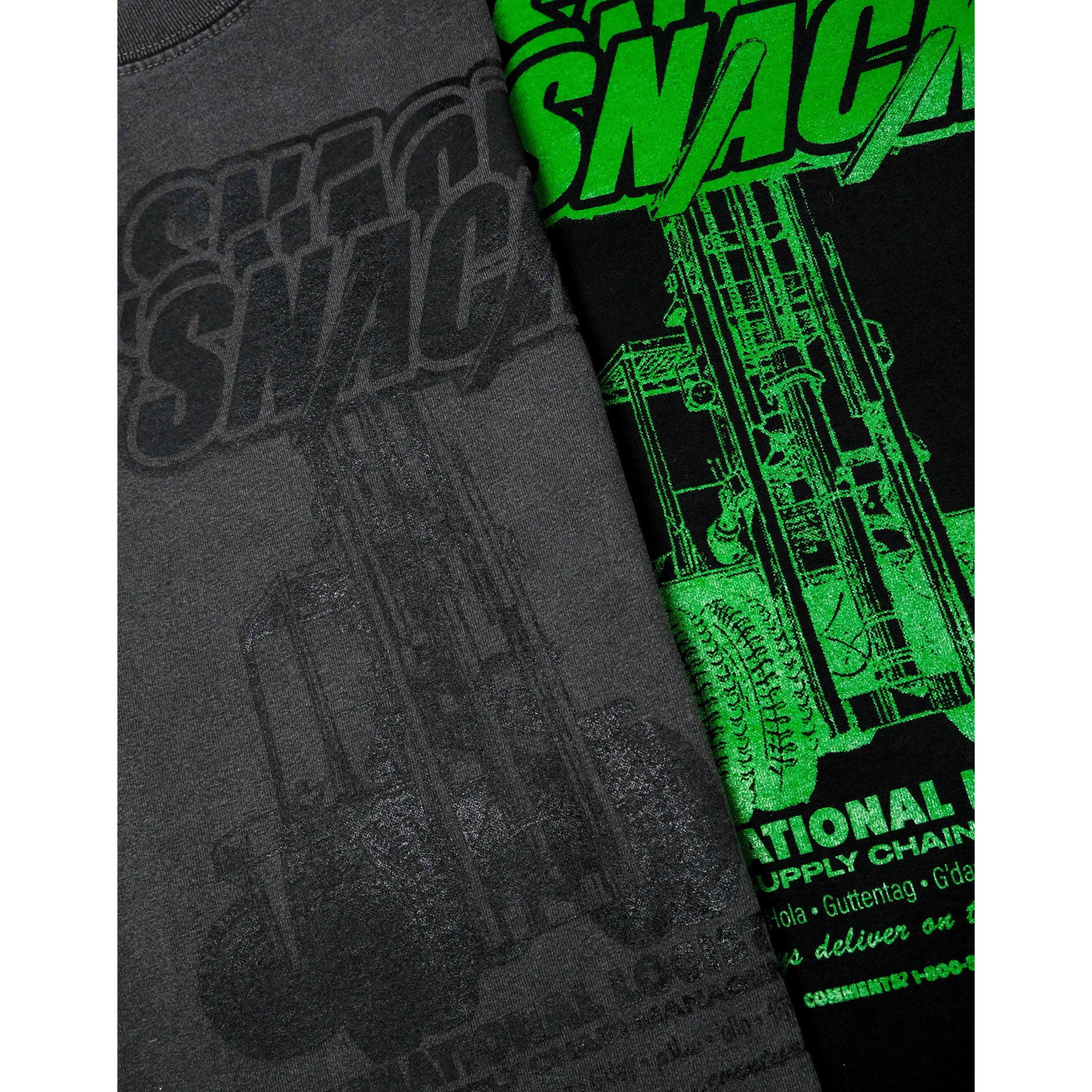 Snack Forklift Certified t-shirt nera pesante oversize