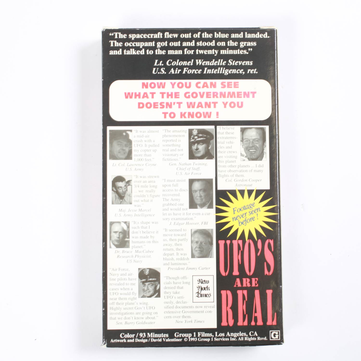 UFOs Are Real 1993 videocassetta VHS documentario