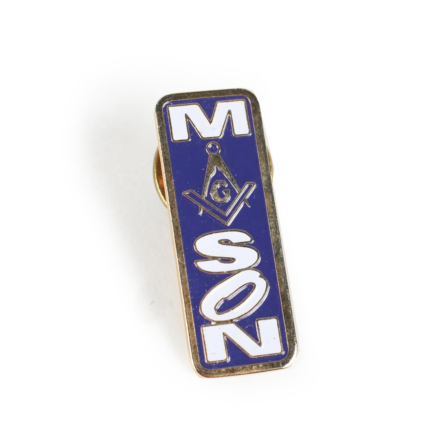 Masonic Rettangolare Spilla Smaltata Vintage