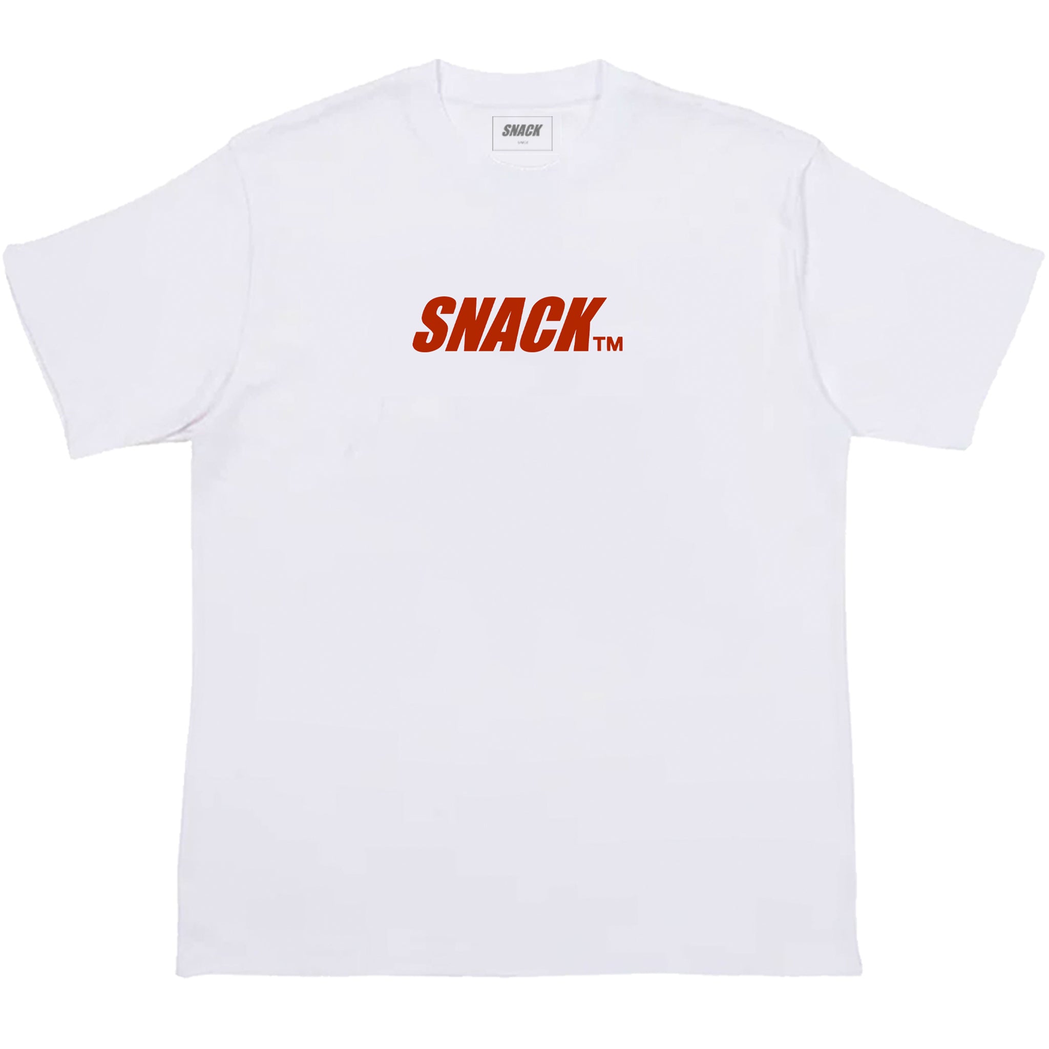 Snack Caps Lock t-shirt bianca cotone serigrafata