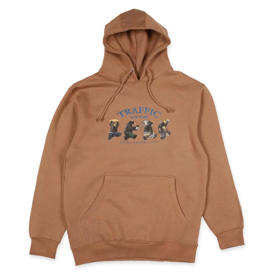 Traffic Bear Essentials felpa cappuccio pecan