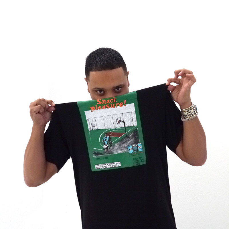 Snack Pleasure t-shirt cotone nera