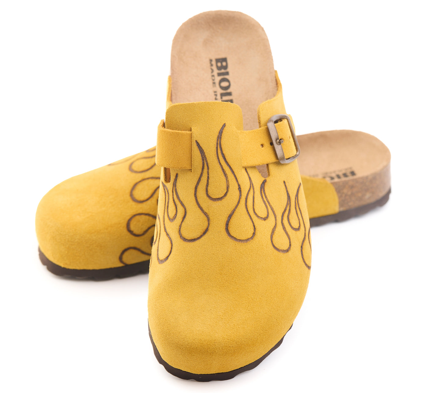 AC Longboards 1900 Girasole Fiamme sabot pelle lupo