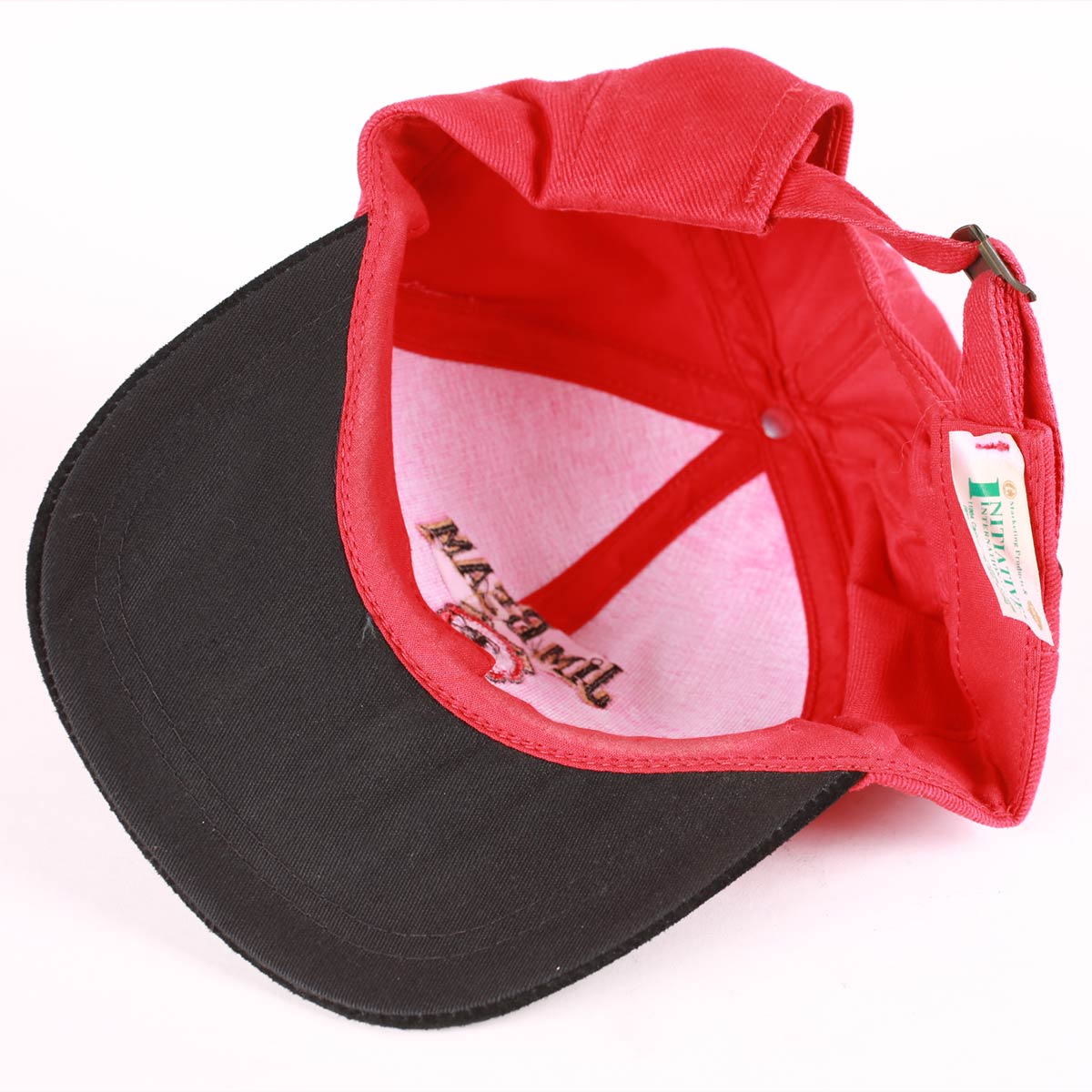Jim Beam Strapback cappello rosso nero ricamato