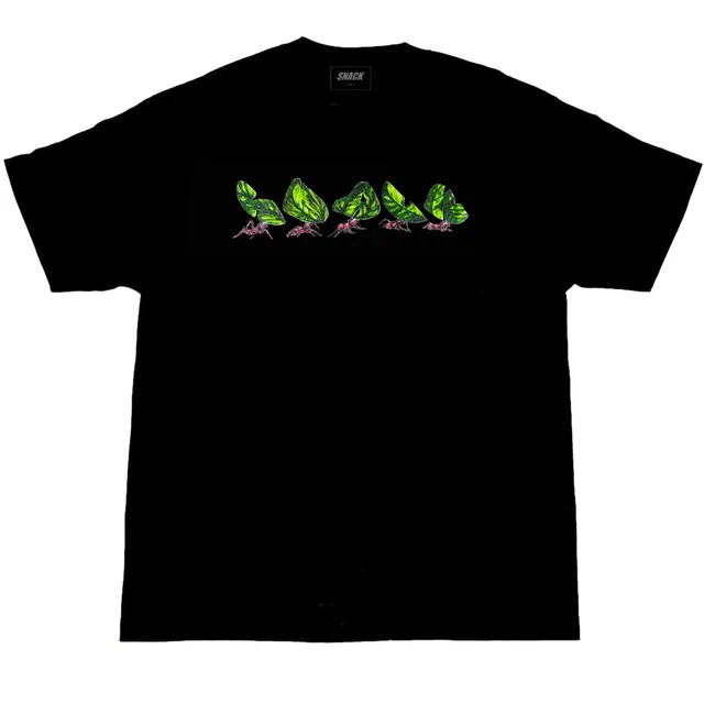 Snack Leafcutter t-shirt nera in cotone