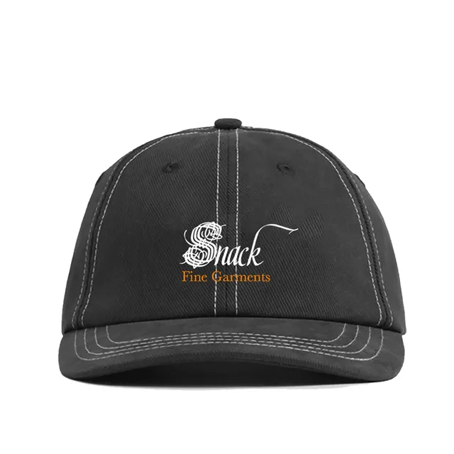 Snack Fine Garments cappello nero overdye cotone