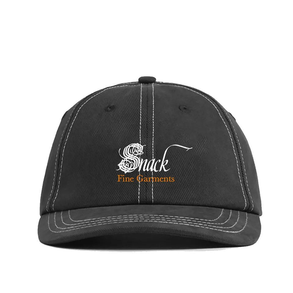Snack Fine Garments cappello nero overdye cotone