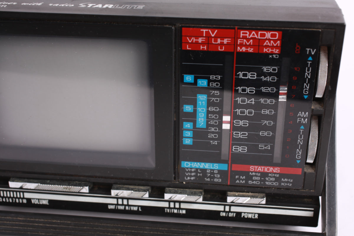 Starlite TV836 mini tv portatile radio 1989 display