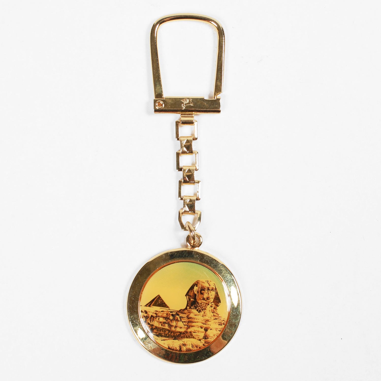 Sfinge egiziana portachiavi vintage metallo oro