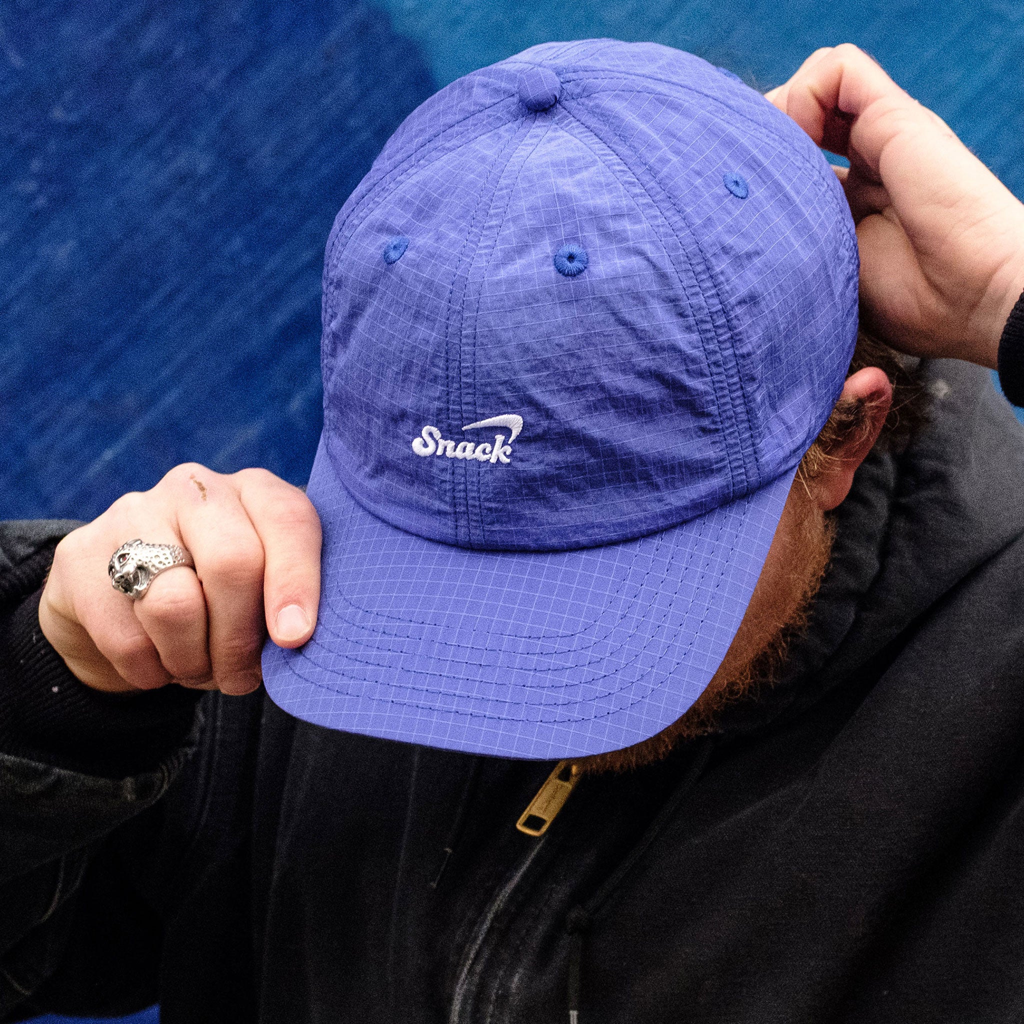 Snack Alive Ripstop cappello indigo nylon