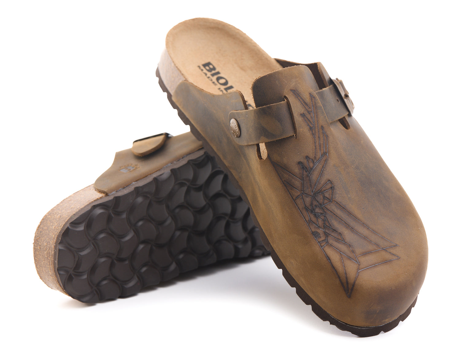 AC Longboards 1900 Marrone Cervo sabot pelle