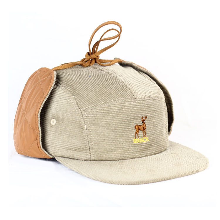 Snack Buck berretto 5 panel velluto paraorecchie