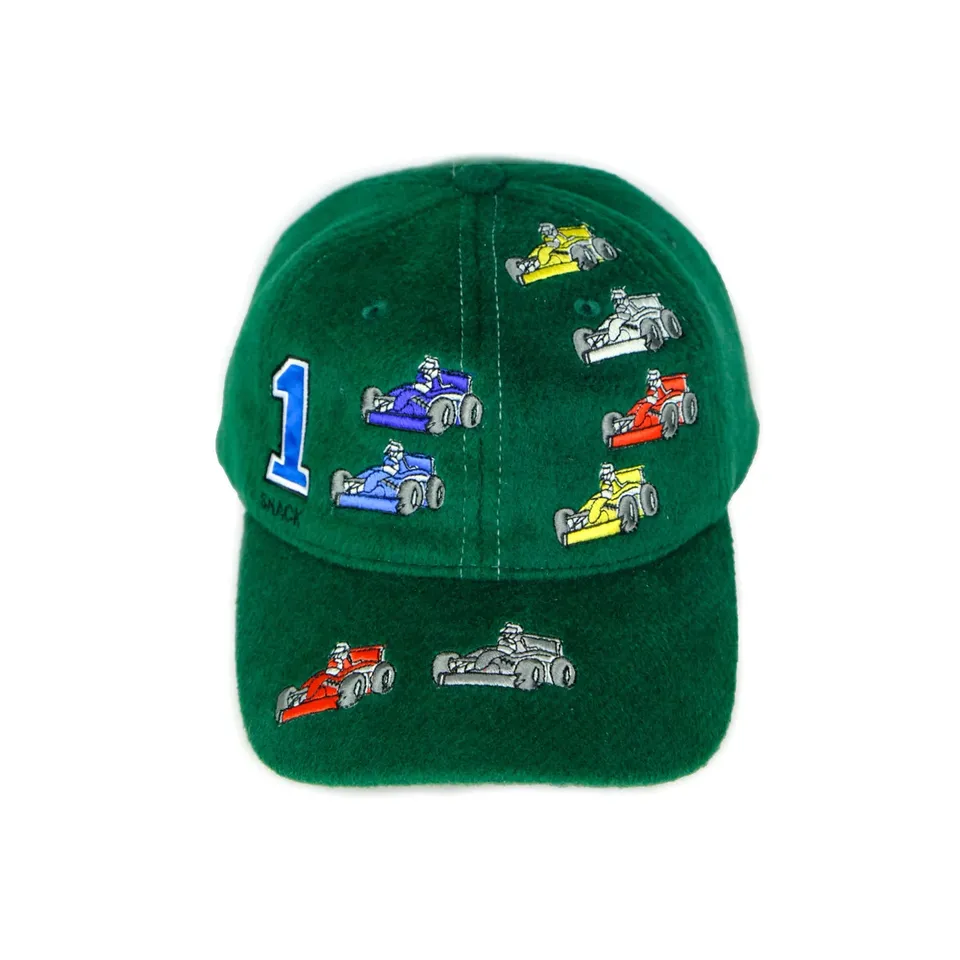 Snack Pole Position cappellino verde lana 6 pannelli