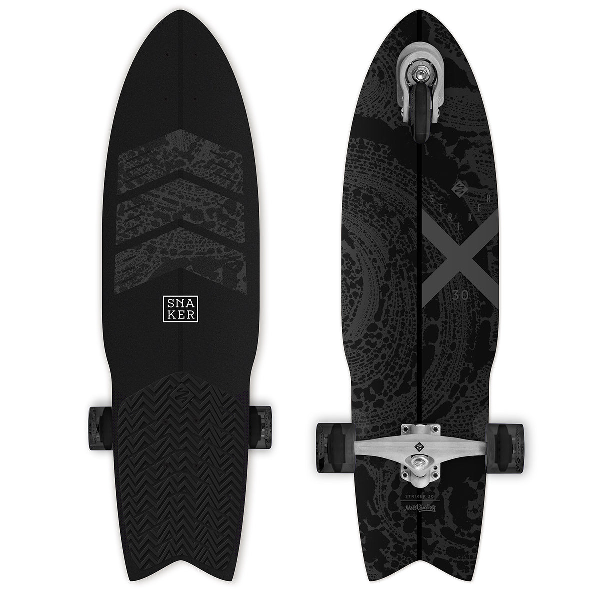Street Surfing Snaker 30 Black Striker surfskate acero