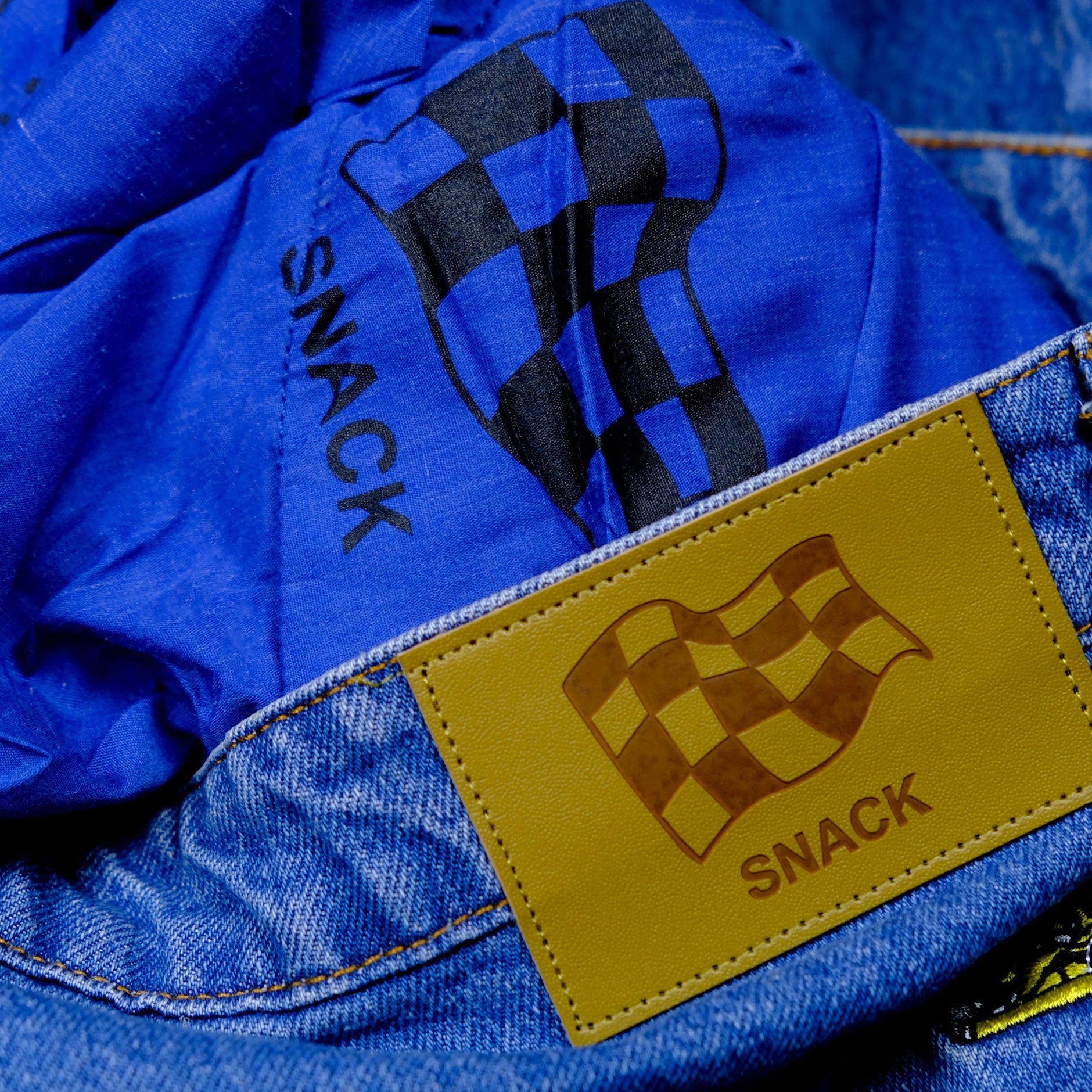 Snack Skateboarding Pole Position Jorts shorts denim baggy