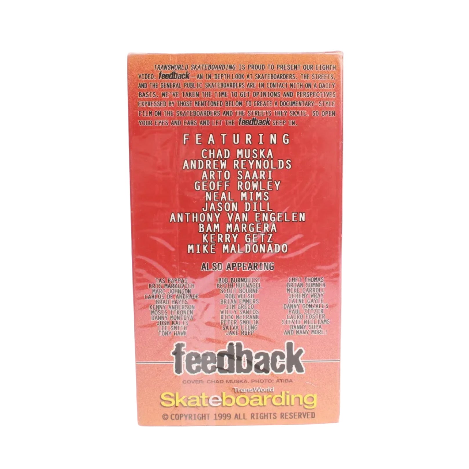 Transworld Feedback 1999 VHS video skate originale