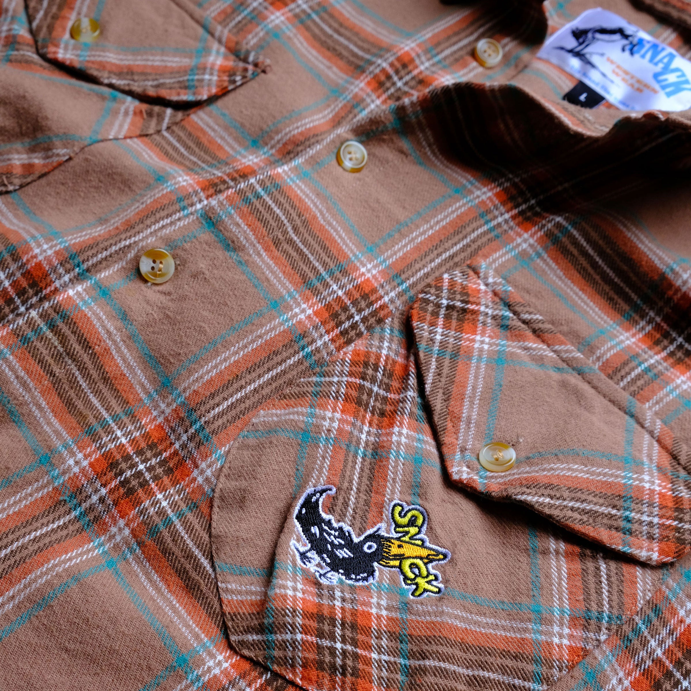 Snack Blackbird camicia flanella bottoni