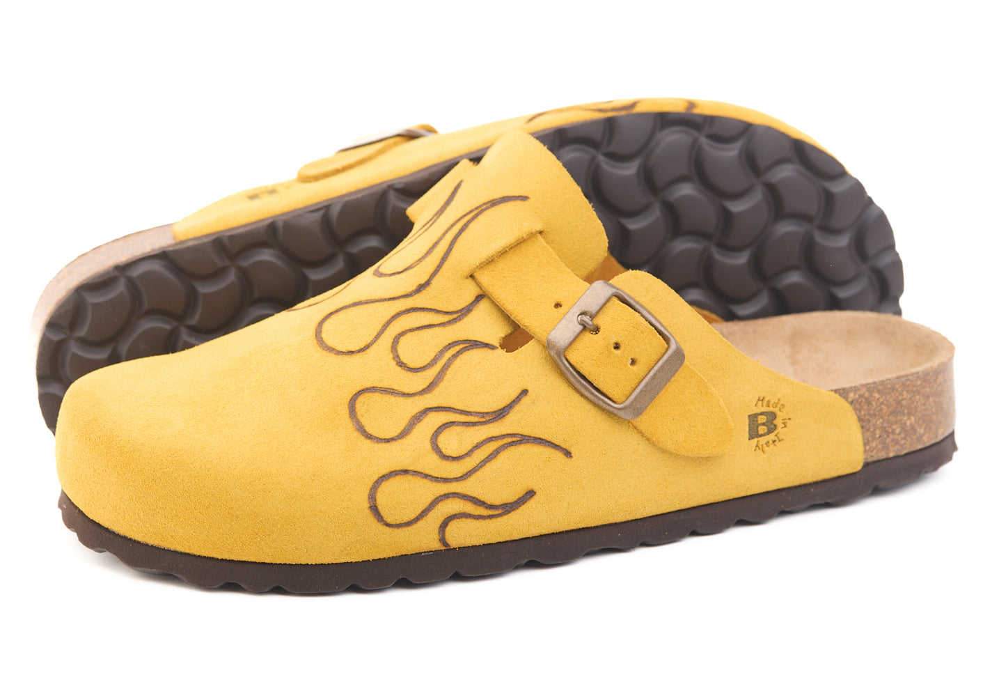 AC Longboards 1900 Girasole Fiamme sabot pelle lupo