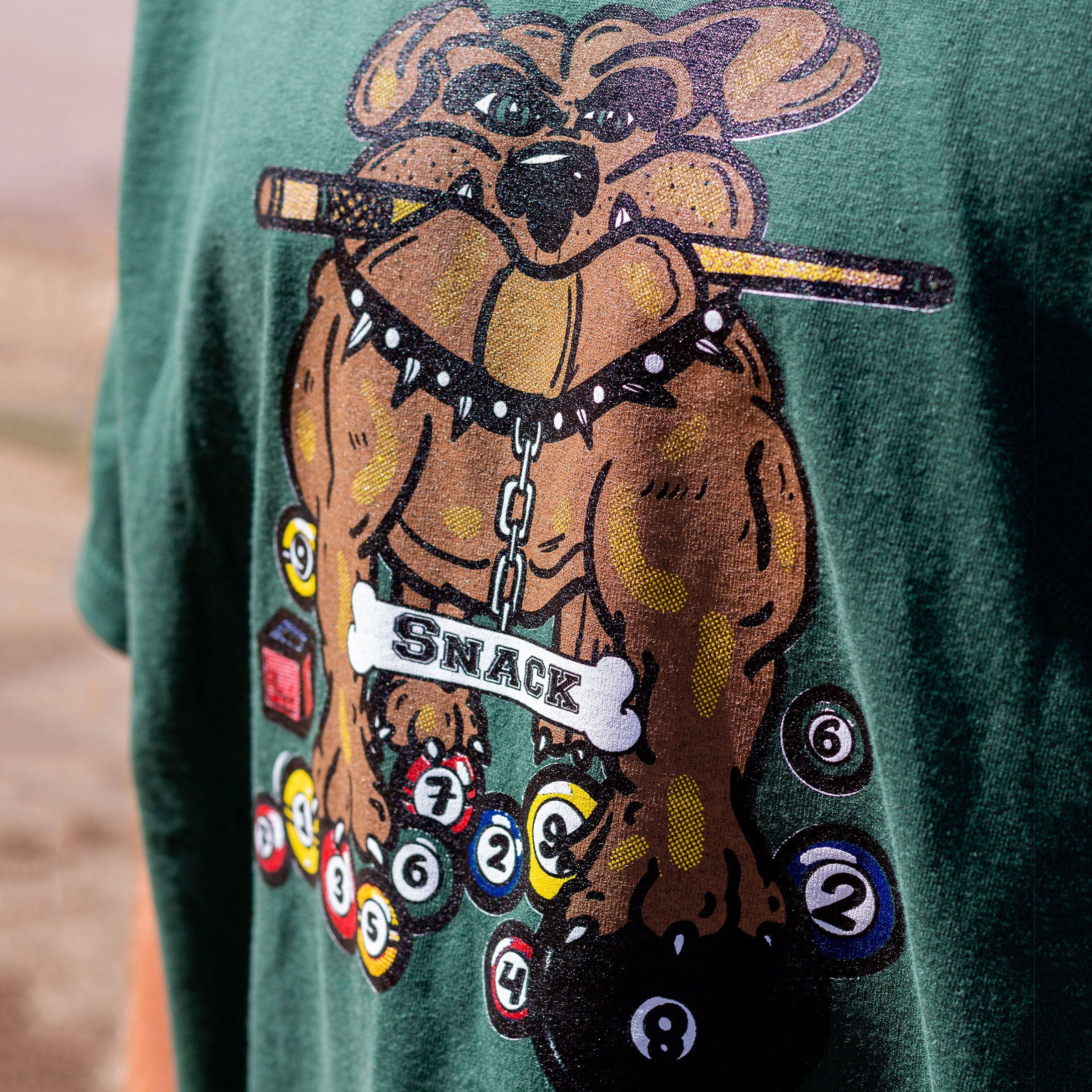 Snack Billiards Bully T-Shirt Pino Cotone