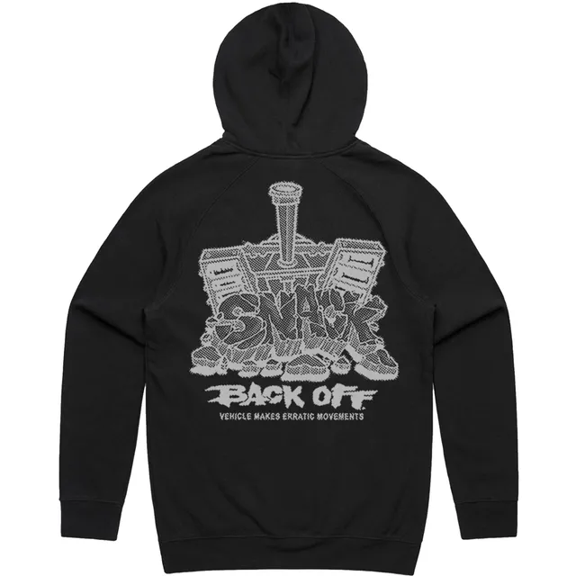 Snack Back Off felpa cappuccio nera cotone