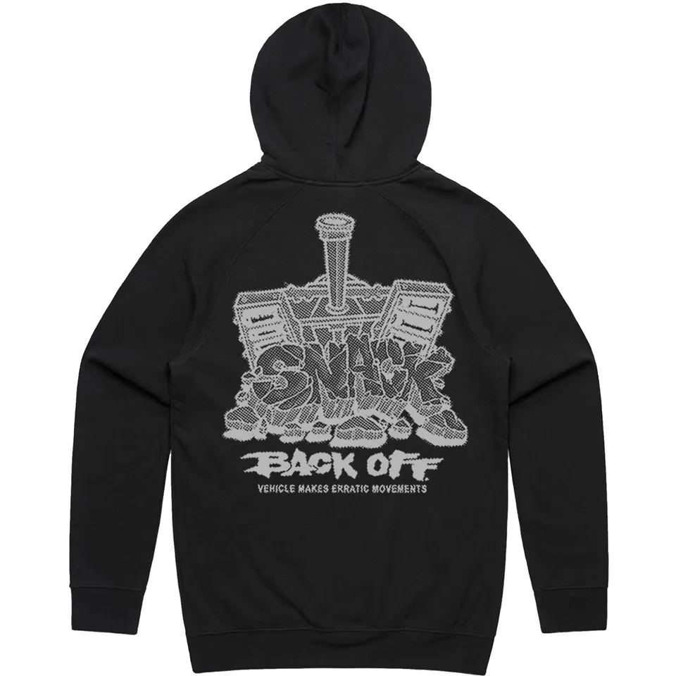 Snack Back Off felpa cappuccio nera cotone