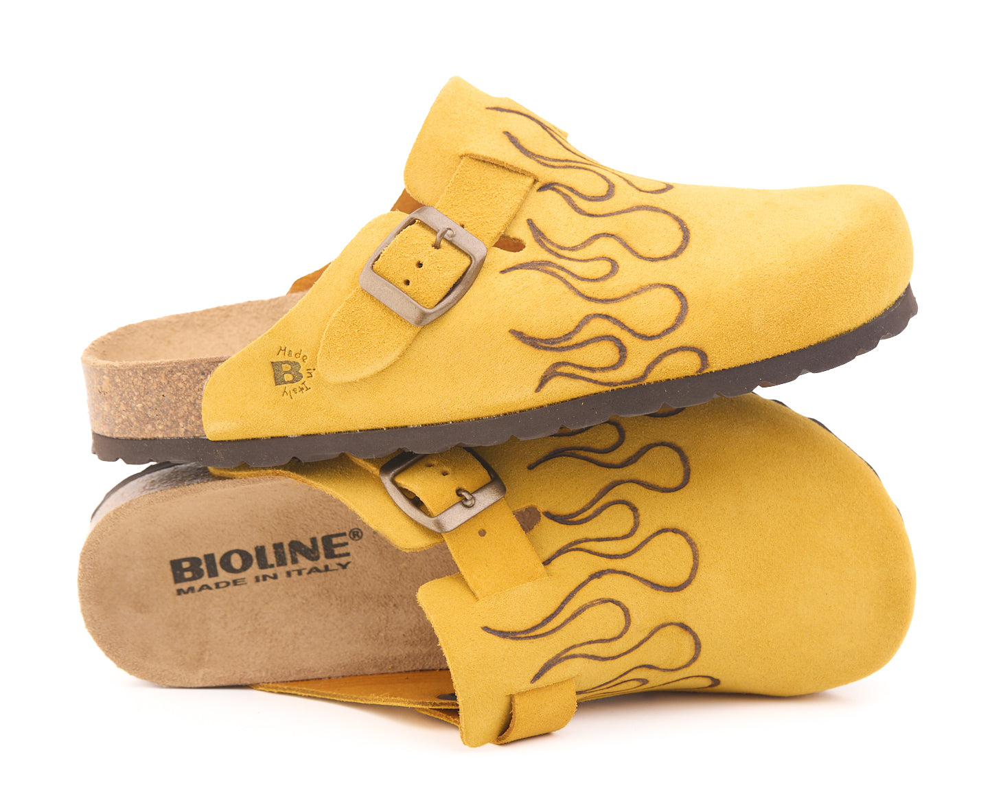 AC Longboards 1900 Girasole Fiamme sabot pelle lupo