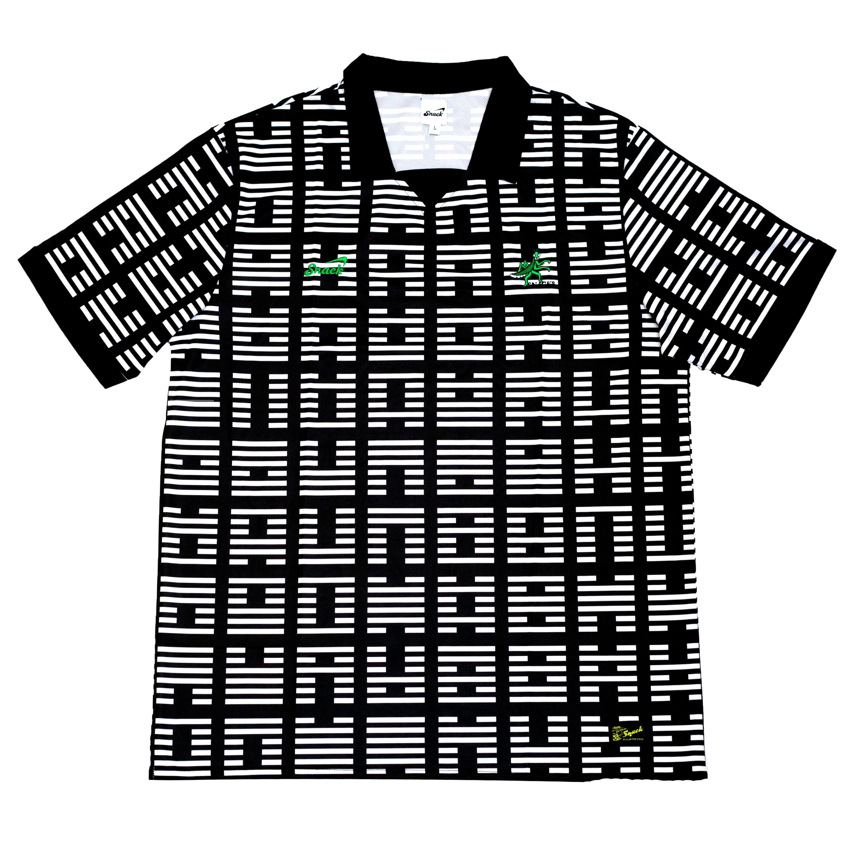 Snack I Ching maglia calcio nera mesh L