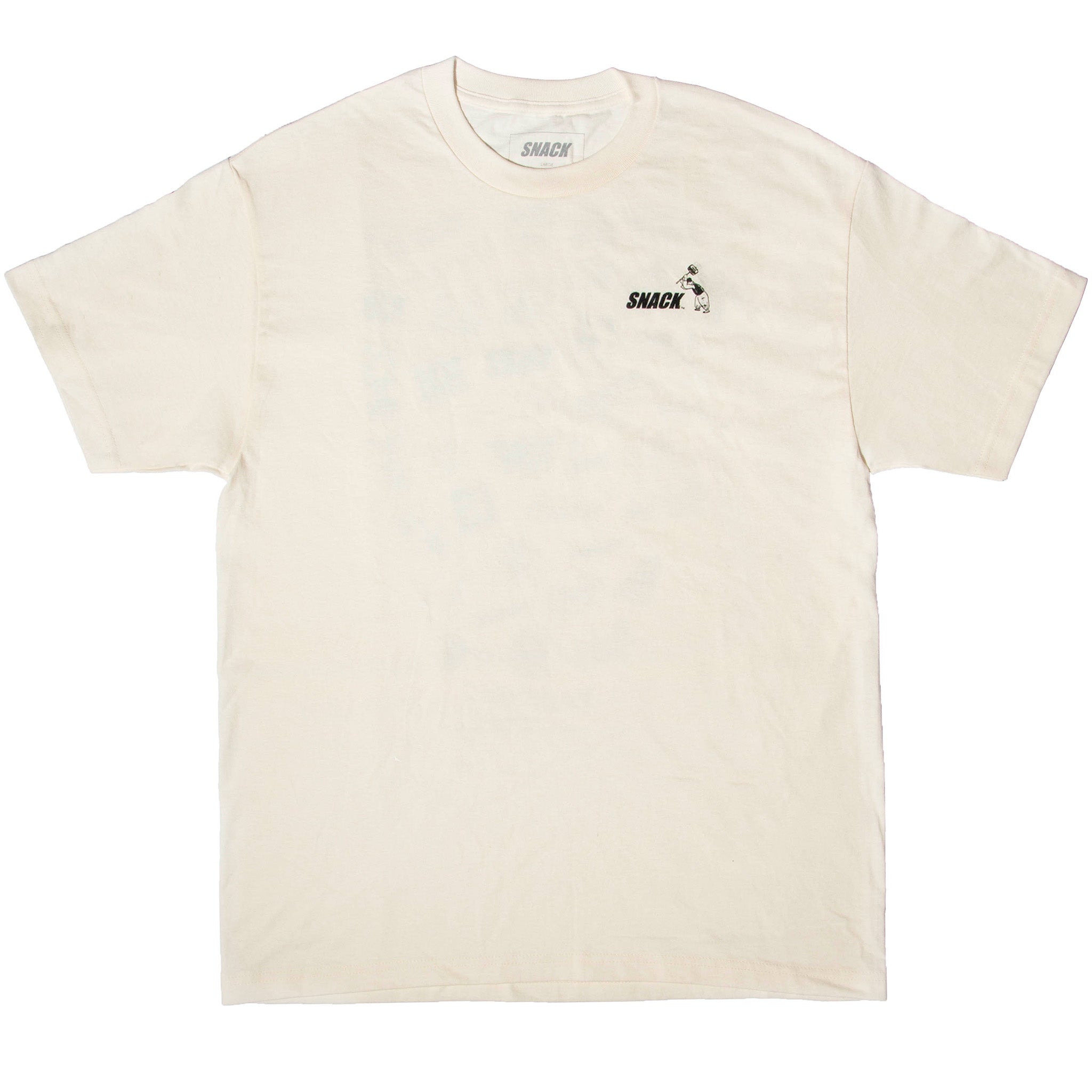 Snack Skateboarding Jamaica Official t-shirt cotone crema