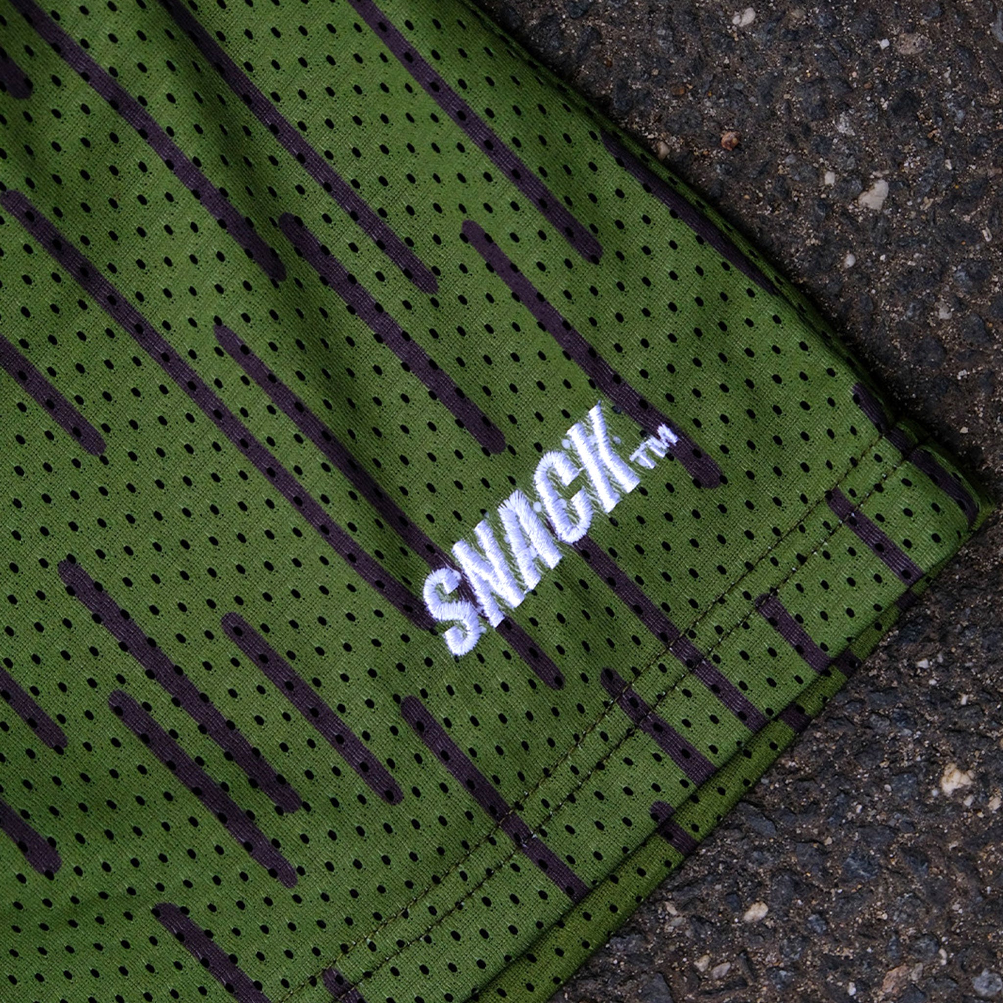 Snack Skateboarding Rain Camo pantaloncini mesh larghi