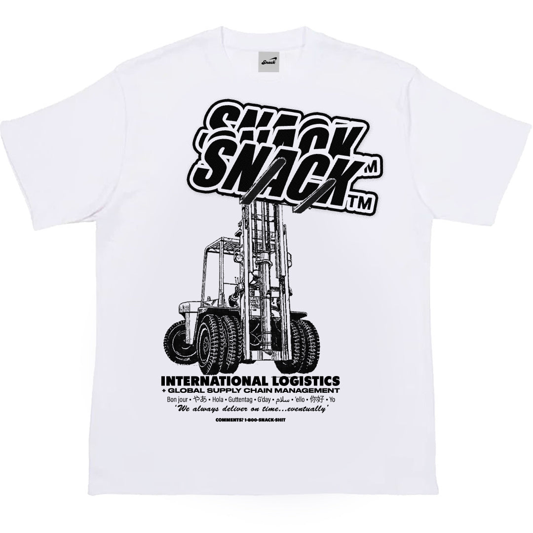 Snack Forklift Certified t-shirt bianca M cotone pesante